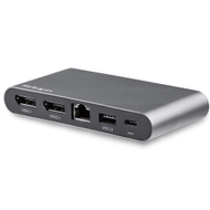 Stacion lidhës StarTech, USB-C, 4K Dual DisplayPort, 100W, e hirtë