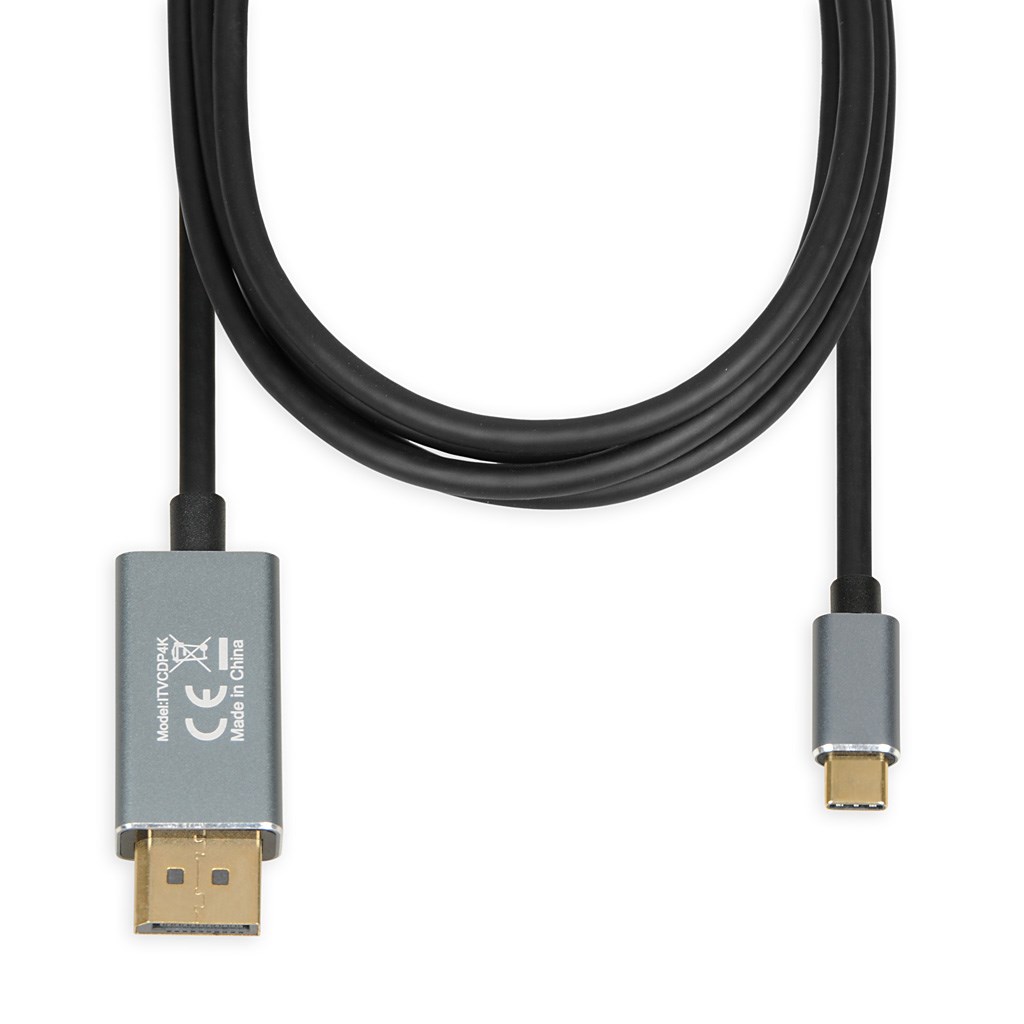Kabllo iBOX ITVCDP4K, USB-C në DisplayPort, 1.8m, 4K 60Hz, i zi
