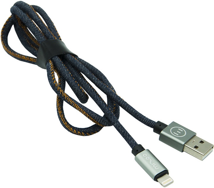 Kabllo MIZOO X19, USB (M) - Lightning (M), 1m, e kaltër            