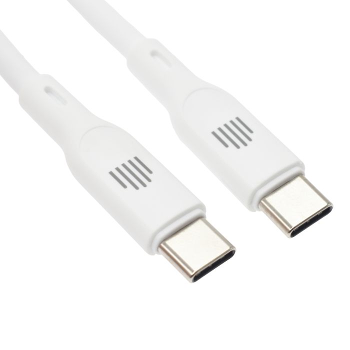 Dviced Cable USB-C To USB-C Silicone 1,25M, White