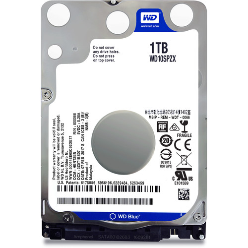 Внатрешен тврди диск WD Blue, 1TB, 2.5", 5400 RPM