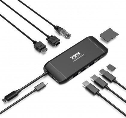 Hub USB C Port Designs 901913, 1x video 4K, Power Delivery 100W, i zi