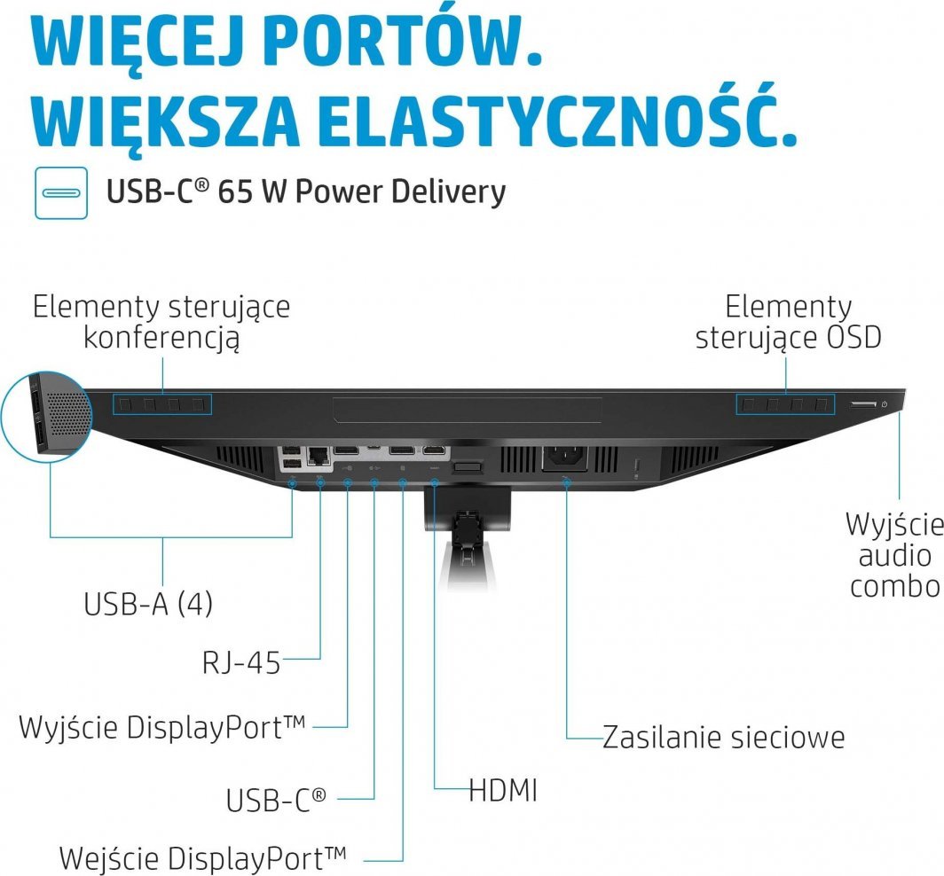 Монитор HP E24m G4, 23,8", Full HD, црн