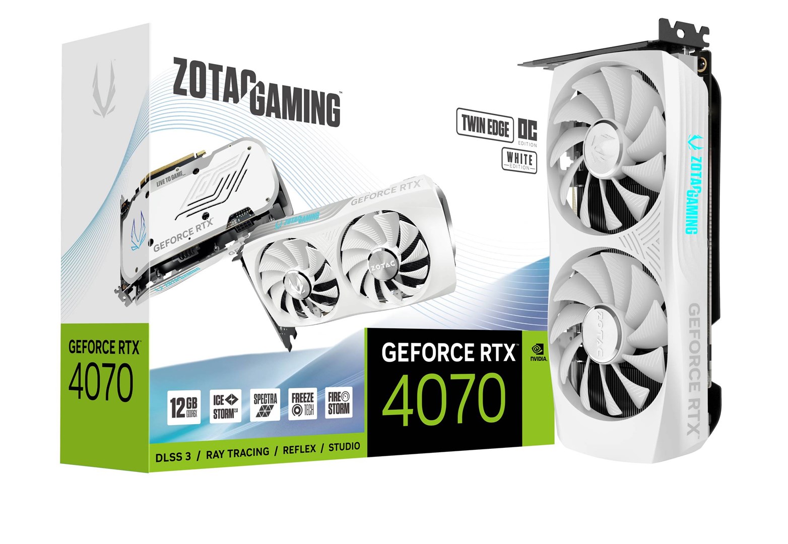 Kartelë grafike Zotac Gaming GeForce RTX 4070 Twin Edge OC White 12GB GDDR6X
