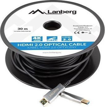 Kabllo Lanberg HDMI - HDMI, 30m, e zezë