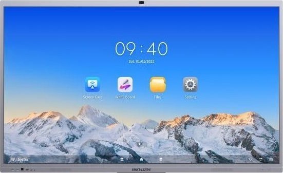 Ekran interaktiv HIKVISION DS-D5C86RB/B, 86", 4K, 8GB RAM 128GB, me kamerë, i zi