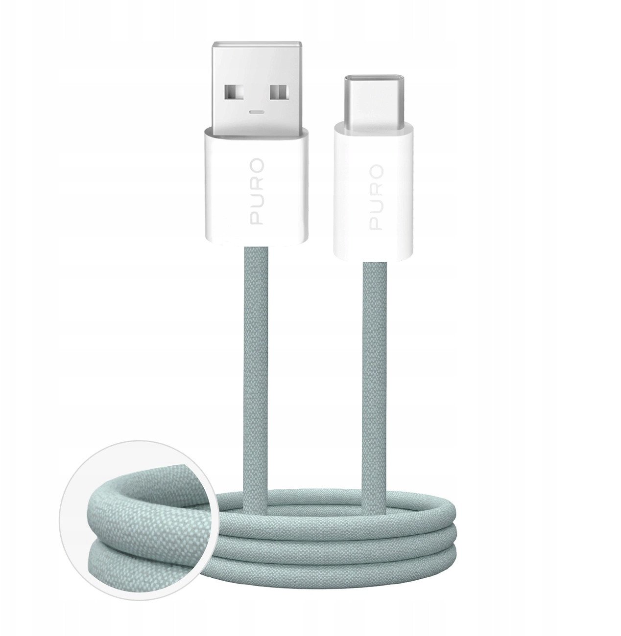 Kabllo USB Puro Cable Green, USB A në USB C, 1.5m, 10W, jeshile