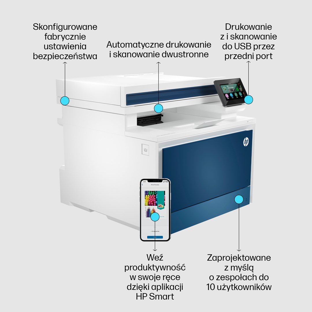 [OUTLET] Printer multifunksional HP Color LaserJet Pro MFP 4302fdn, 33 ppm, i kaltër/i bardhë
