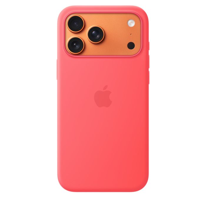 Apple iPhone 17 Pro Max Silicone Case with MagSafe, Bright Guava (SEASONAL)