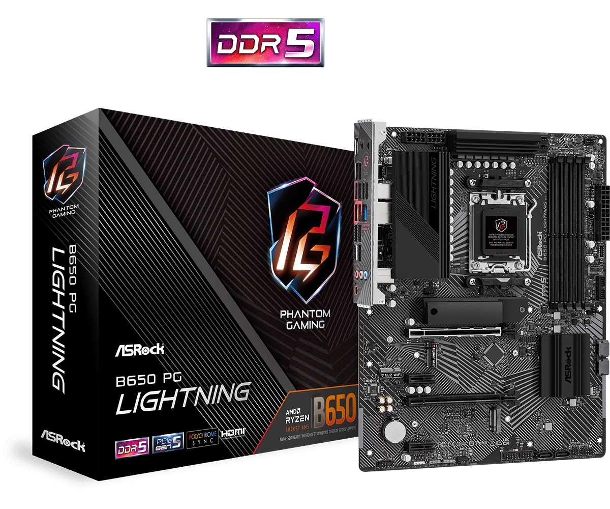 Pllakë amë Asrock B650 PG Lightning AMD B650 Socket AM5 ATX