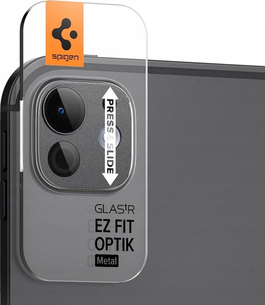 Mbrojtës kamere Spigen Glass TR EZ Fit Optik Metal, për iPad Pro 13" 2024 dhe 11" 2024, Space Black