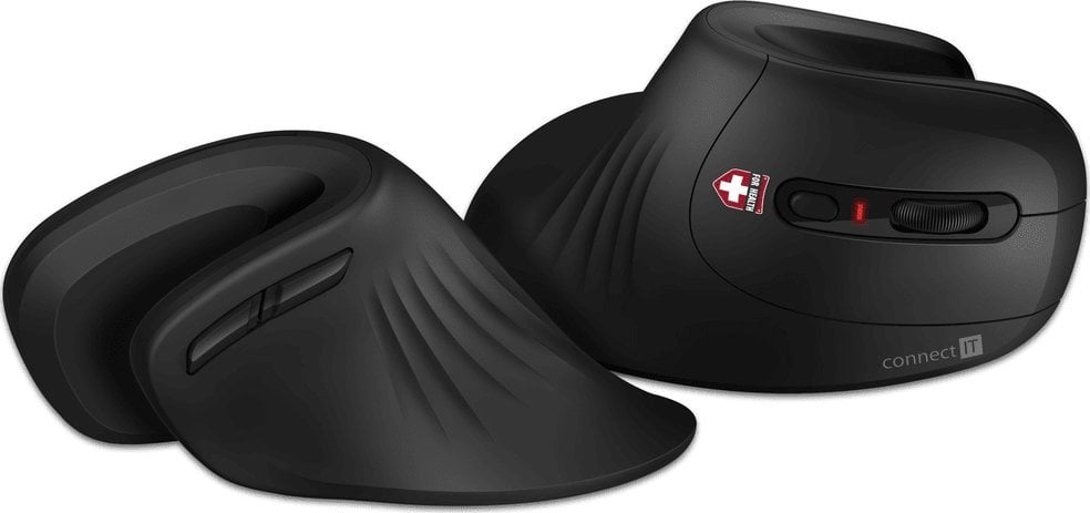 Mouse vertikal Connect IT FOR HEALTH CMO-2900-BK, pa kabllo, 1600 DPI, i zi