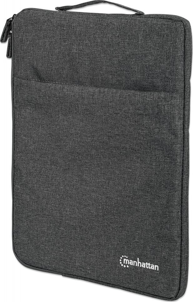 Çantë mbrojtëse për laptop Manhattan Seattle 15.6", xhep me zinxhir, gri