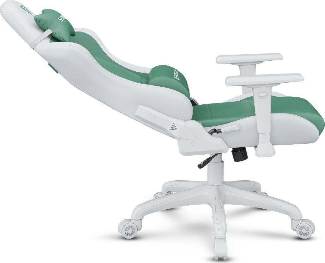 Стол SENSE7 Spellcaster FUKU PU, бела/зелена боја