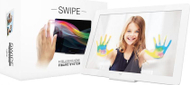 Panel gjestesh Fibaro Swipe Frame FGGC-001, kontroll shtëpie inteligjente, i bardhë