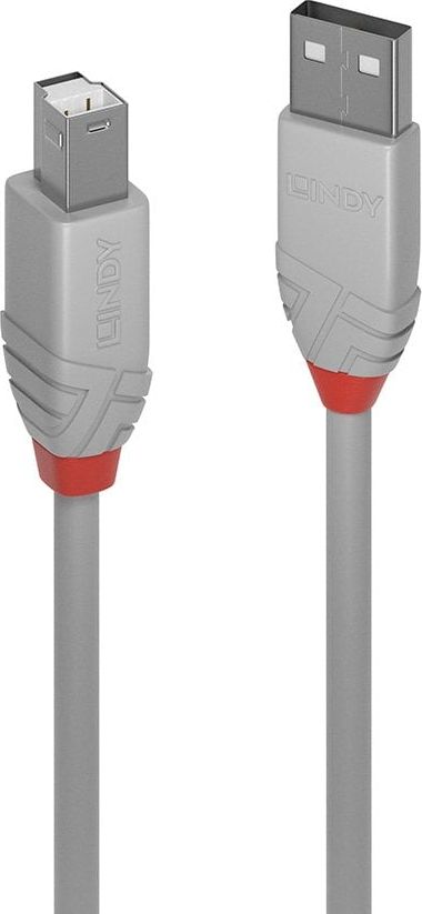 Kabllo Lindy USB-A në USB-B, 3m, e zezë