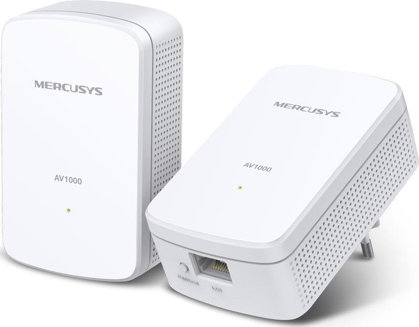 Powerline адаптер Mercusys MP500, комплет, 1000Mbps, бел