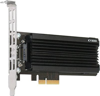 Adapter PCIe Icy Dock EZConvert Ex Pro MB987M2P-1B, PCIe 3.0 x4, për SSD M.2 NVMe, i zi