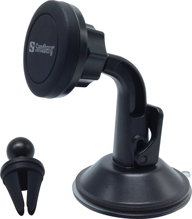Mbajtës universal magnetik i celularit në makinë Sandberg, i zi 