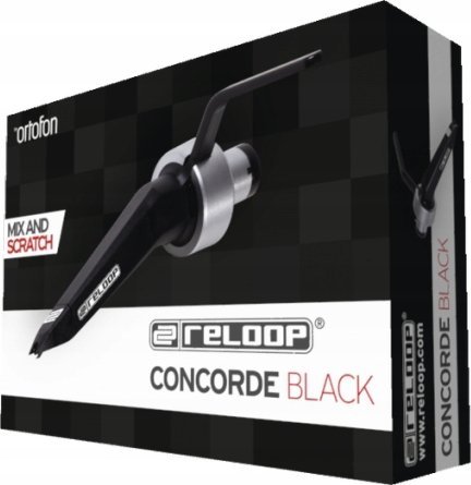 Gjilpërë gramafoni Reloop Concorde Stylus Black, zëvendësuese për DJ, e zezë