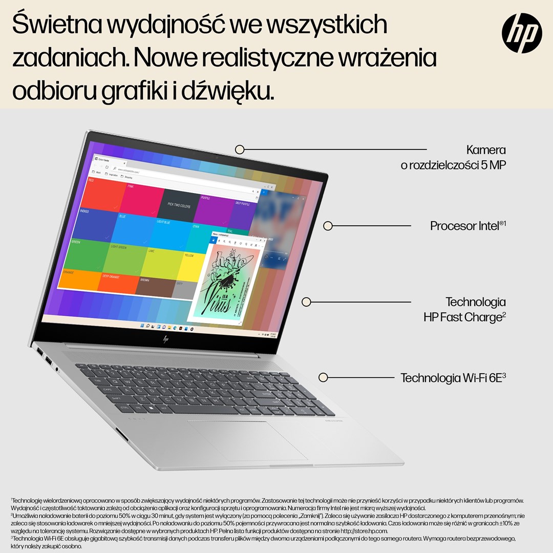 Laptop HP ENVY, 17.3", Intel Core i5 13500H, 16GB RAM, 512GB SSD, i argjendtë