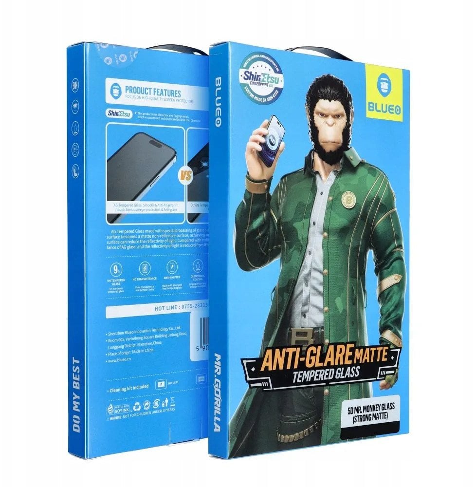 Mbrojtës ekrani Mr. Monkey 5D, për iPhone 13 Pro, xham i temperuar, mat