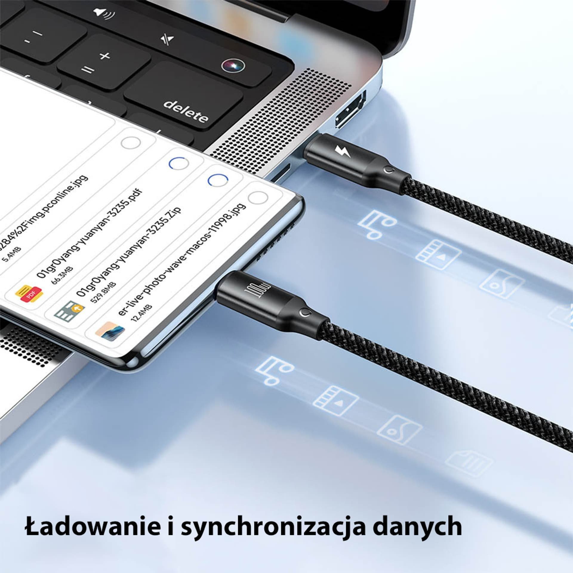 Kабел Awei CL-975, USB C Lightning Micro 3 во 1, 1.2m, црн