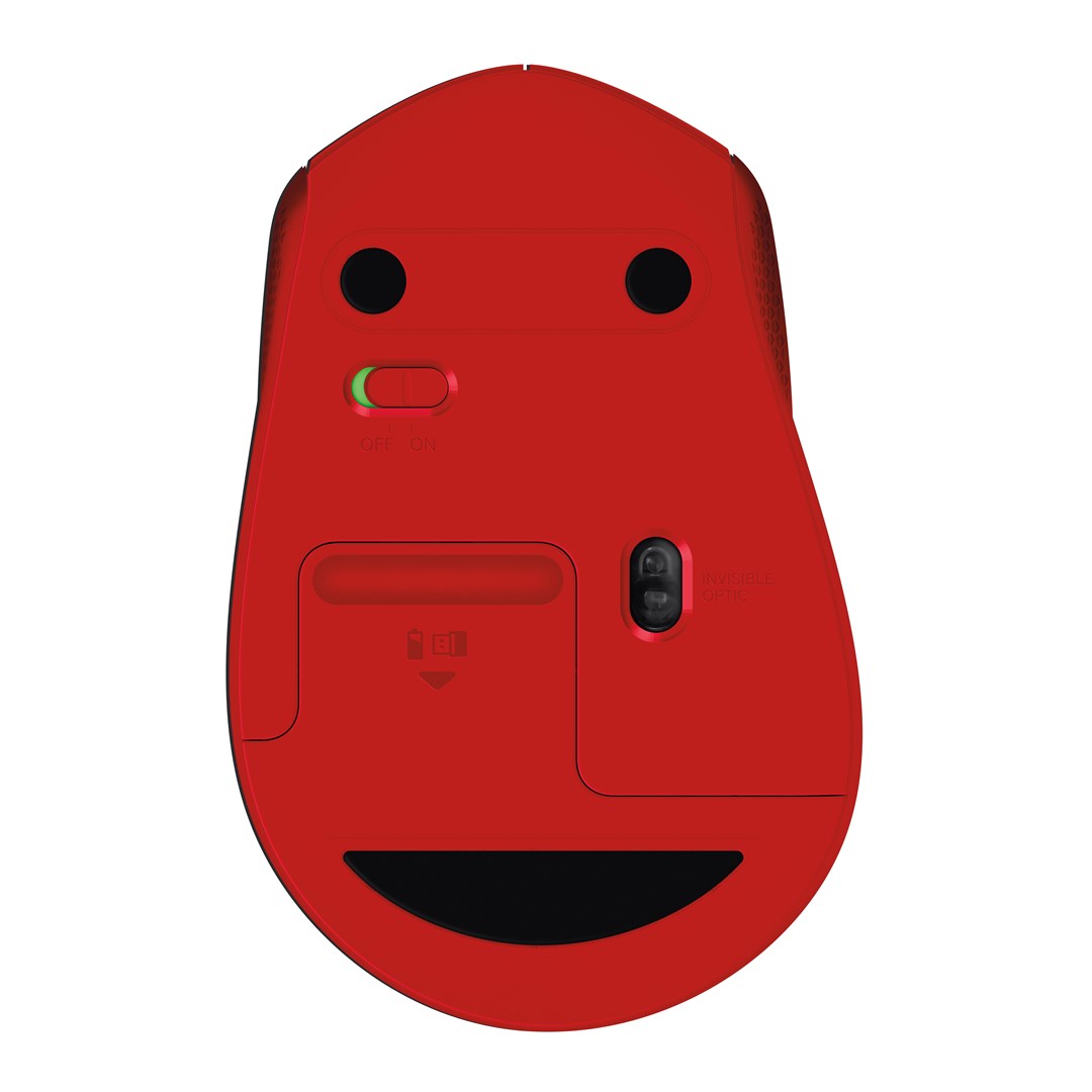 Maus Logitech M330, RF Wireless, i kuq