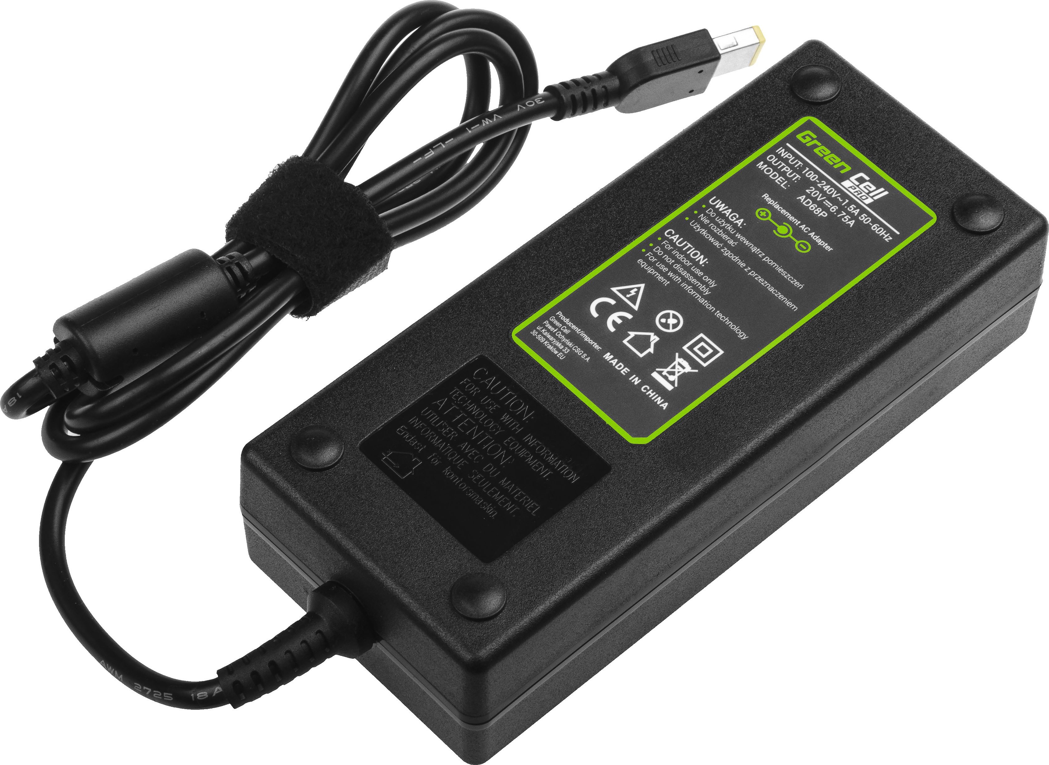 Përshtatës energjie për laptop Green Cell, 135W, 6.7A, 20V