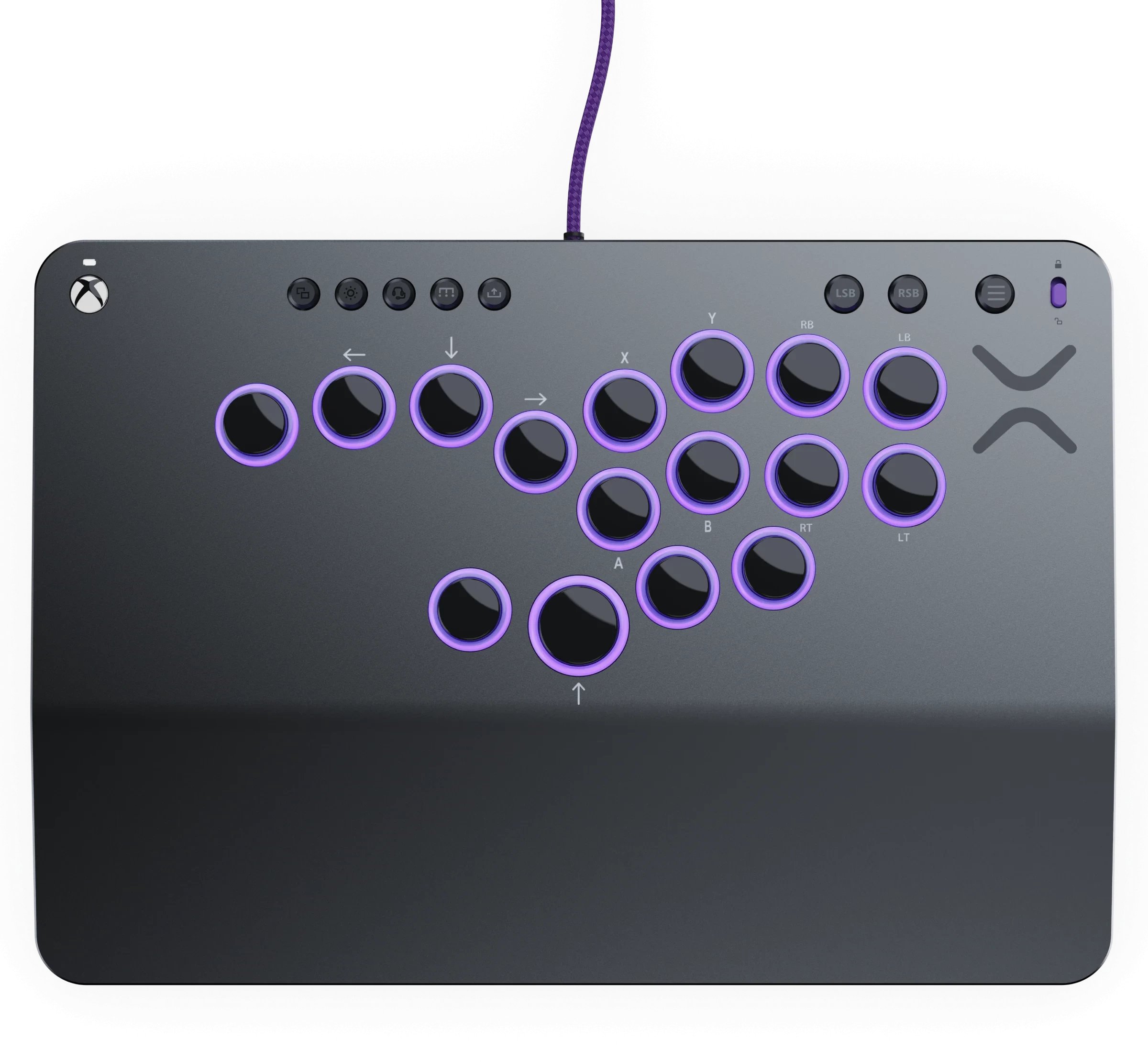 Kontroller lojërash Victrix Pro KO Leverless Fight Stick, Xbox dhe PC, 16 butona, gri metalike