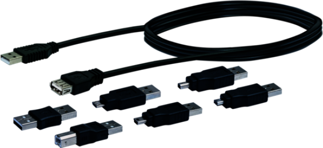 Kabllo Schwaiger USB-A - Universal CAUSET531, 1.5m, e zezë