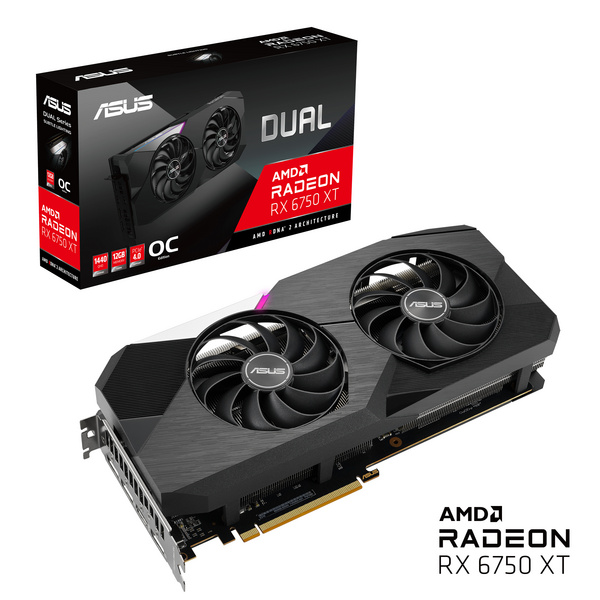 Kartelë grafike ASUS Dual -RX6750XT-O12G AMD Radeon RX 6750 XT 12 GB GDDR6