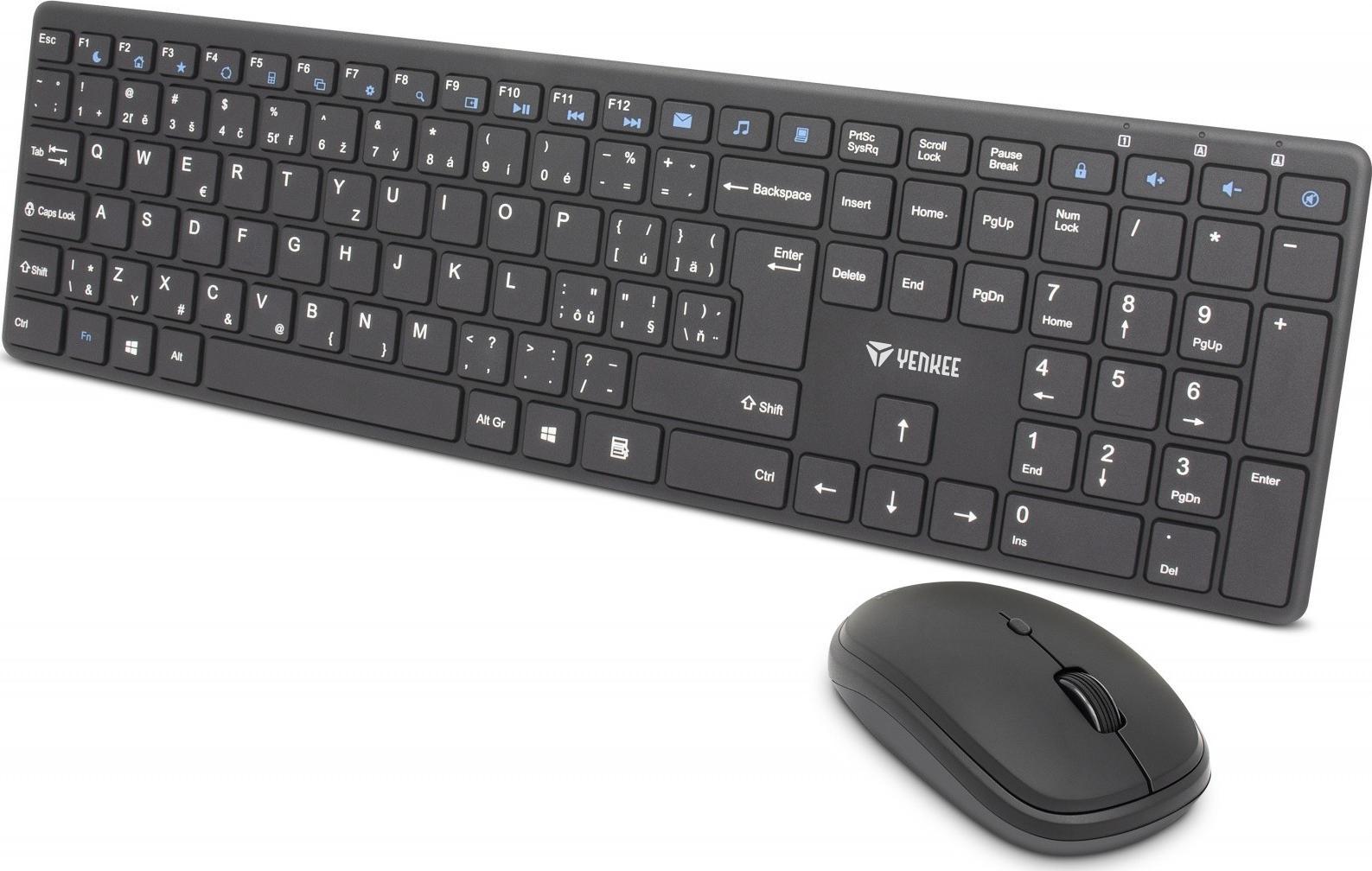 Сет тастатура и глушец Yenkee YKM 2008CS Combo Tribe, со кабел, црн