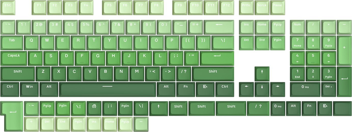 Set keycaps Redragon A140, 131 taste, PBT Double Shot, jeshile