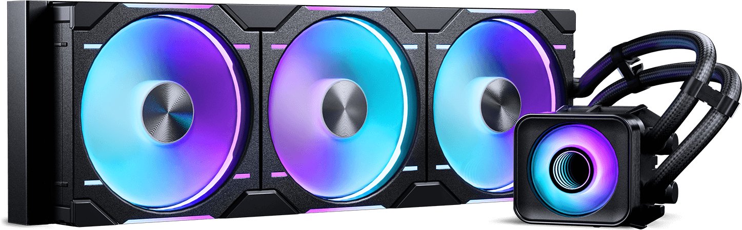 Ftohës uji CPU Phanteks Glacier One 420D30 X2, 420mm, D-RGB, i zi