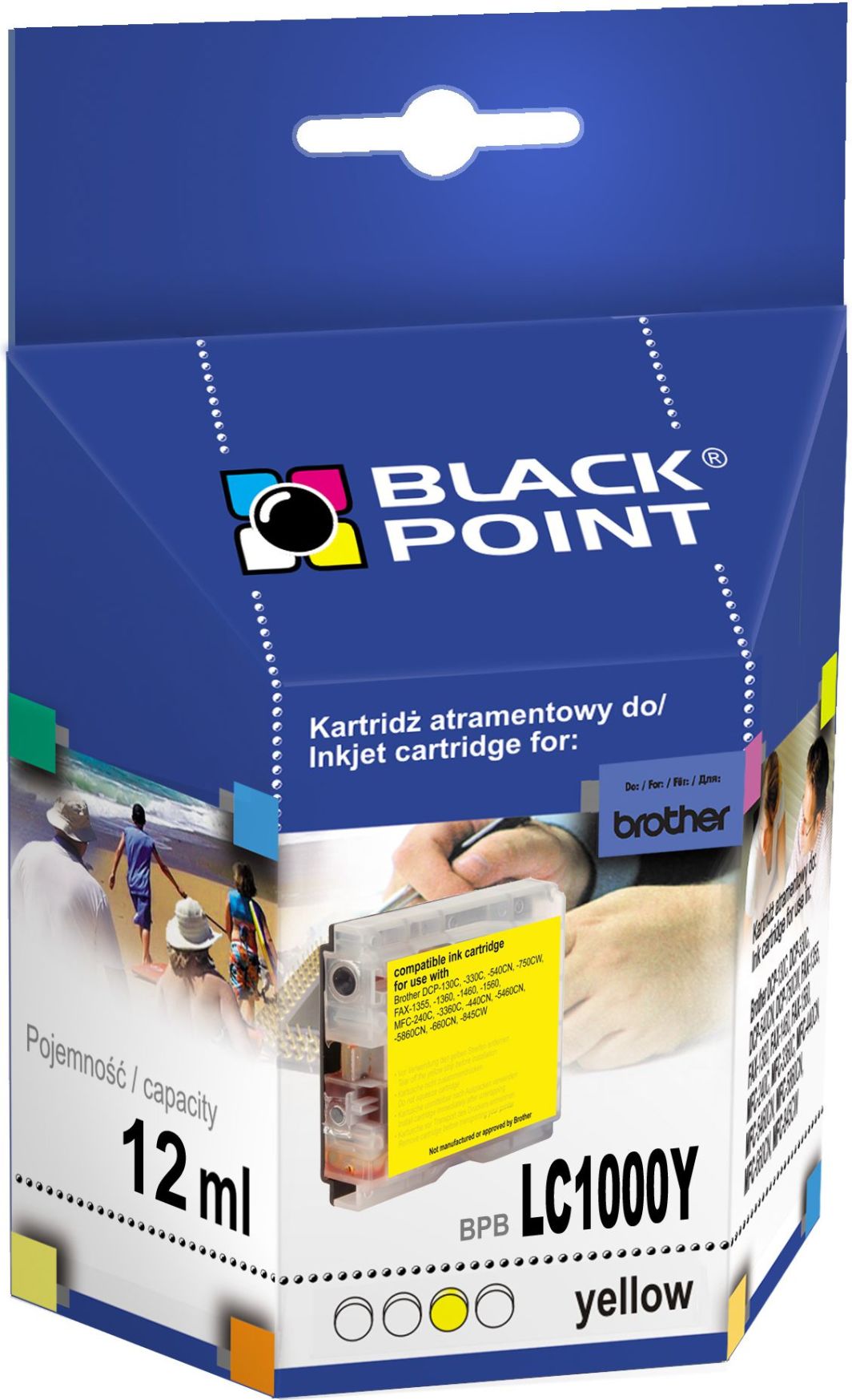 Ngjyrë printeri Black Point, 12 ml, e verdhë