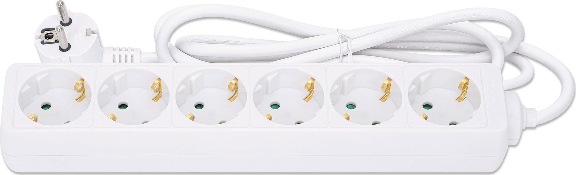 Prizë shumëshe Manhattan Power Distribution Unit EU, 6 dalje, kabllo 2m, e bardhë