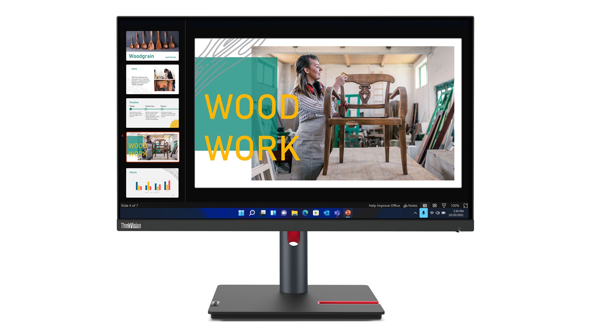 Monitor Lenovo ThinkVision P24q-30, 23.8", WQHD, IPS, i zi