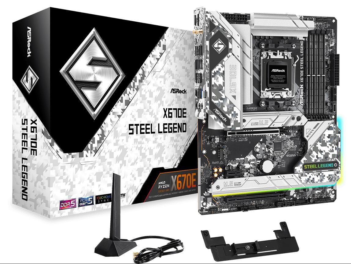 Pllakë amë Asrock X670E Steel Legend AMD X670 Socket AM5 ATX