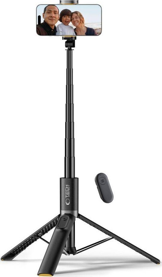 Selfie stick tripod Tech-Protect L08S, Bluetooth, 141cm, i zi