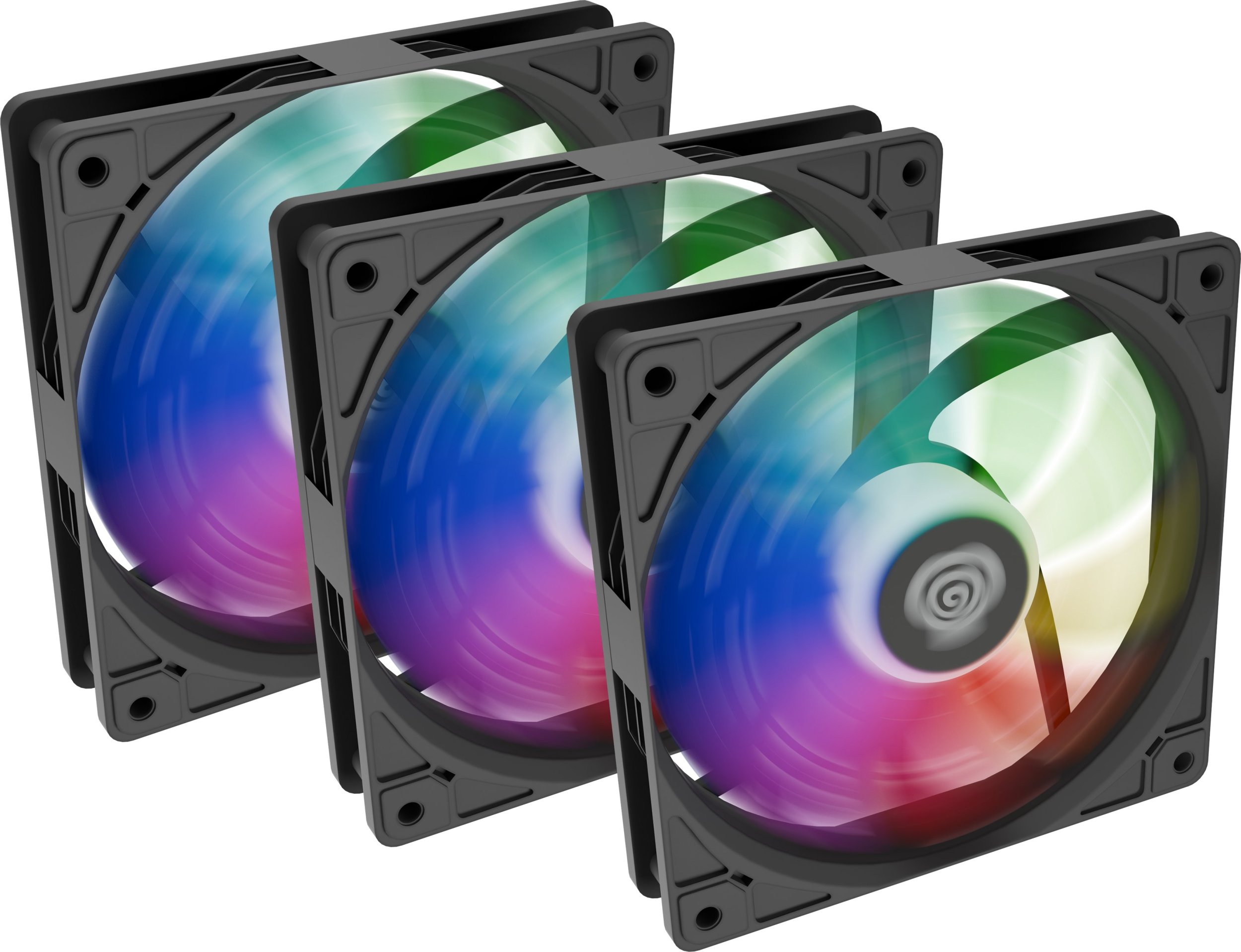 Set ventilatorësh Natec Genesis Oxal 120, 3x 120mm, ARGB, i zi