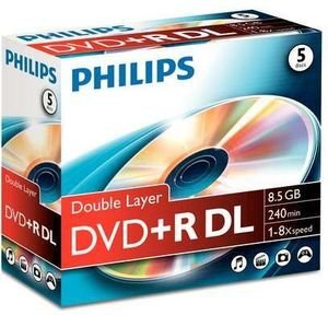 Disk DVD+R Philips DR8S8J05C 00, 8.5GB, 240 minuta, Jewel Case
