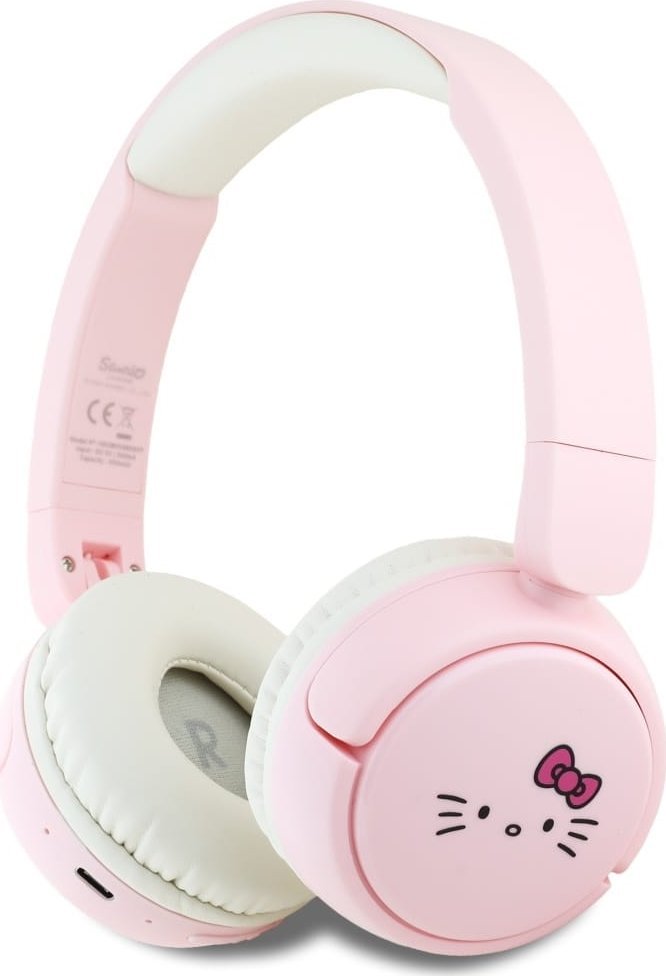 Kufje Bluetooth Hello Kitty HKOBHV6ROKFP, wireless, over ear, rozë