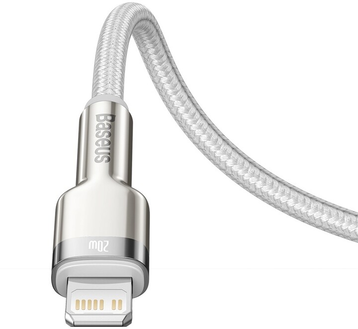 Kabllo BASEUS Cafule Series, USB-C - Lightning, M/M, 20W, 2m, e bardhë