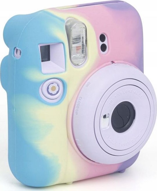 Mbulesë silikoni LoveInstant për Fujifilm Instax Mini 12, dizajn Rainbow
