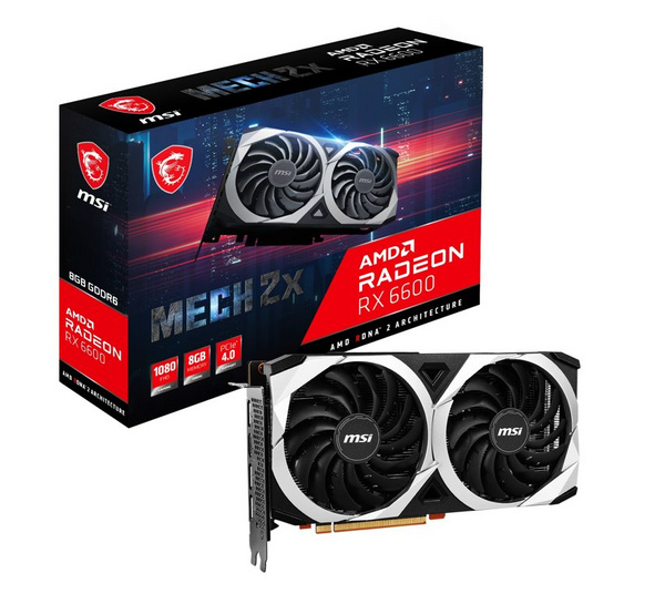 Kartelë grafike MSI RX 6600 MECH 2X 8G AMD Radeon RX 6600, 8 GB GDDR6