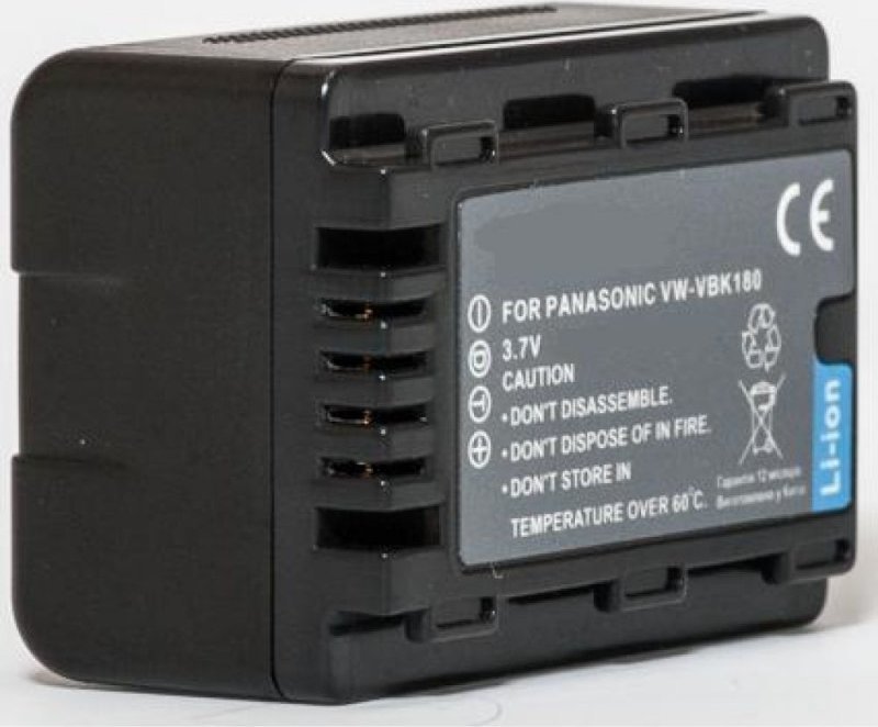 Bateri kamerë Extra Digital Panasonic VW-VBK180, zëvendësuese, e zezë