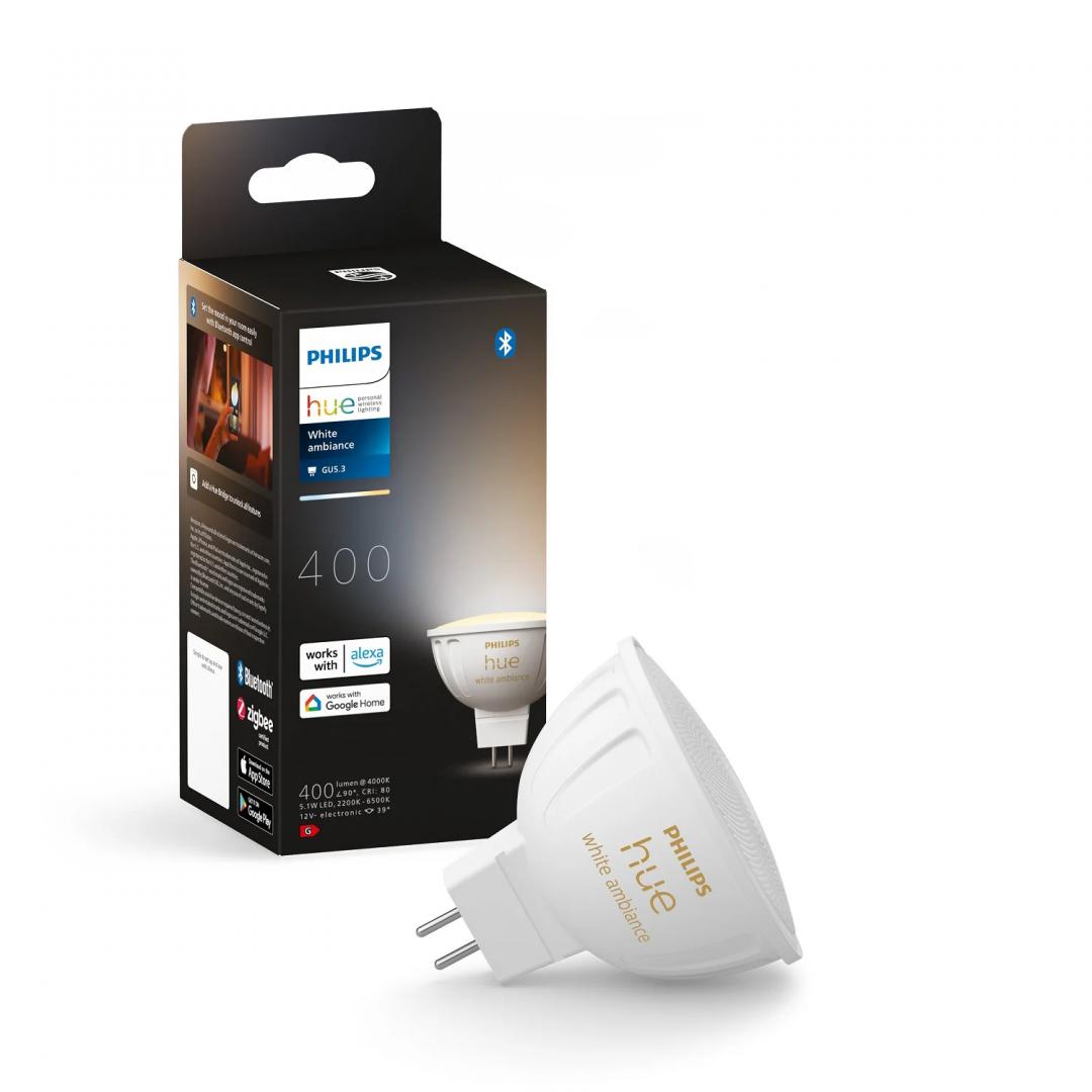 Llambë inteligjente Philips Hue 8719514491342, LED GU5.3, 16 milion ngjyra, e bardhë