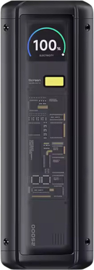 Надворешна батерија Xiaomi HyperCharge 212W, 25000mAh, екран во боја, транспарентна