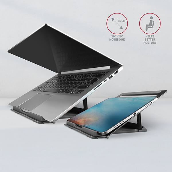 Mbajtëse Axagon për laptop 10-16", alumin